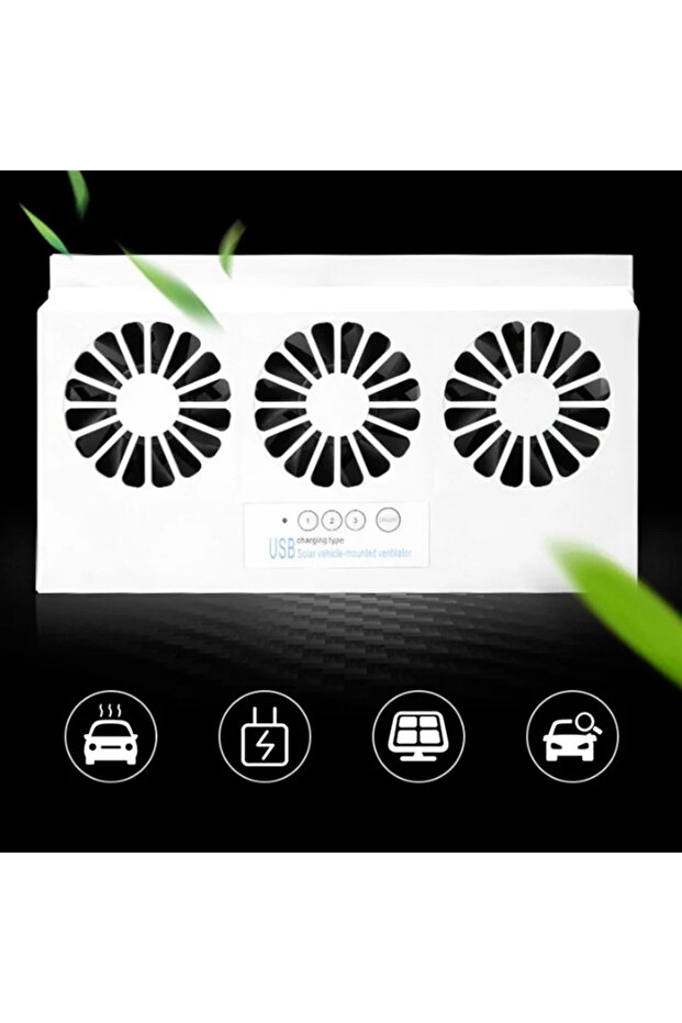 Upgrade USB Charging Solar Powered Fan Car Cooler Front/Rear Window Radiator Exhaust Fan Auto Air Ve