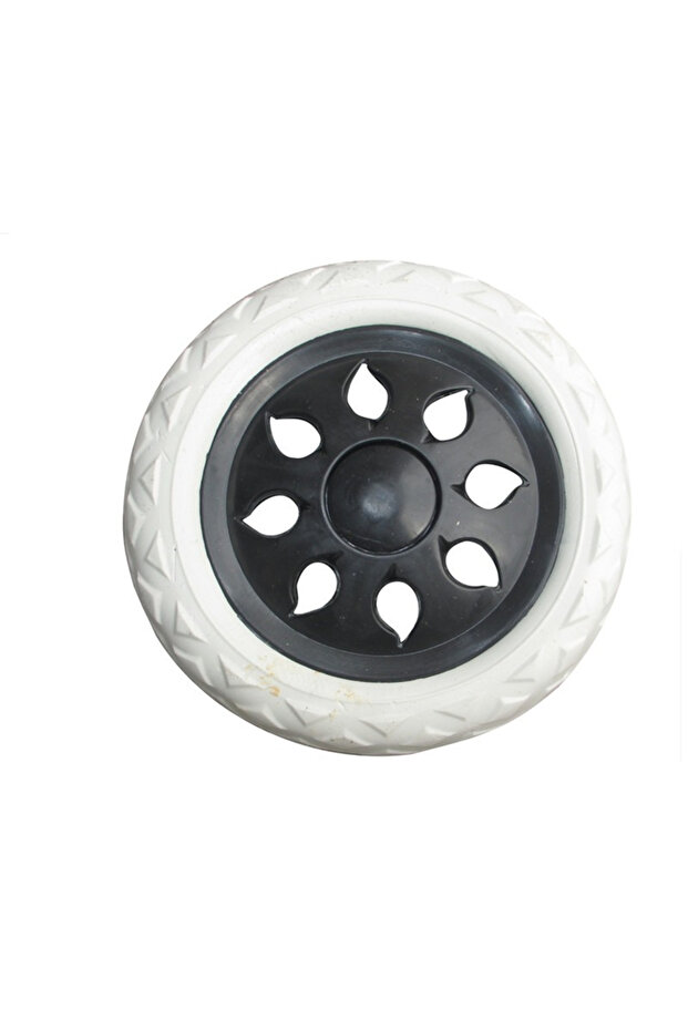 1PC black 16cm Shopping Cart Wheels Trolley Caster Replacement Rubber Foaming Anti Slip Tire Wheel F