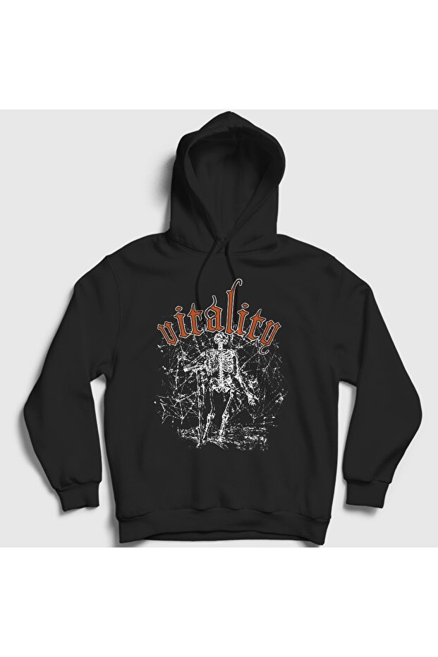 Unisex Black Vitality Nikolas Rendl Pyromaniac Hooded Sweatshirt 621292Tt