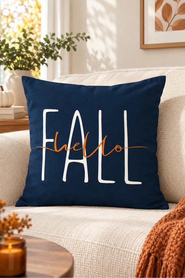 Autumn Patterned Throw Pillow Cover