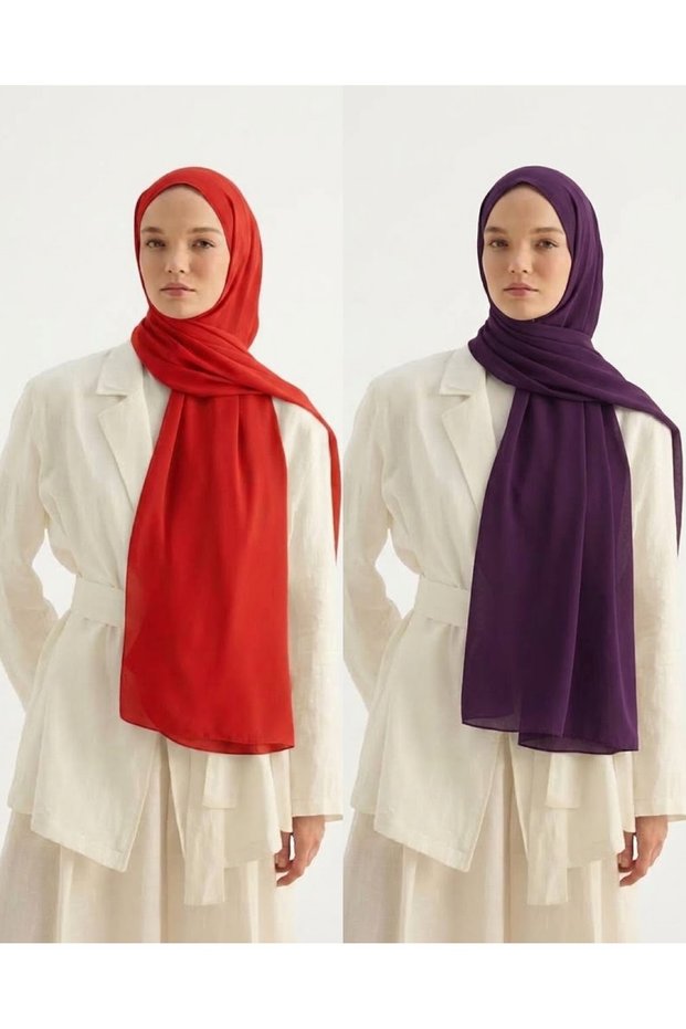 2 Pieces of Crepe Shawl