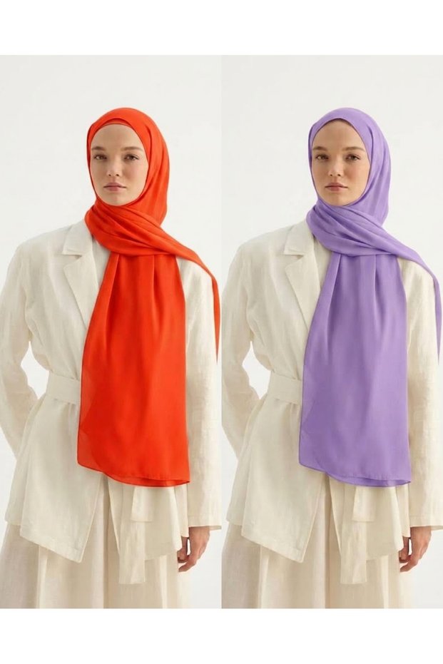 2 Pieces of Crepe Shawl