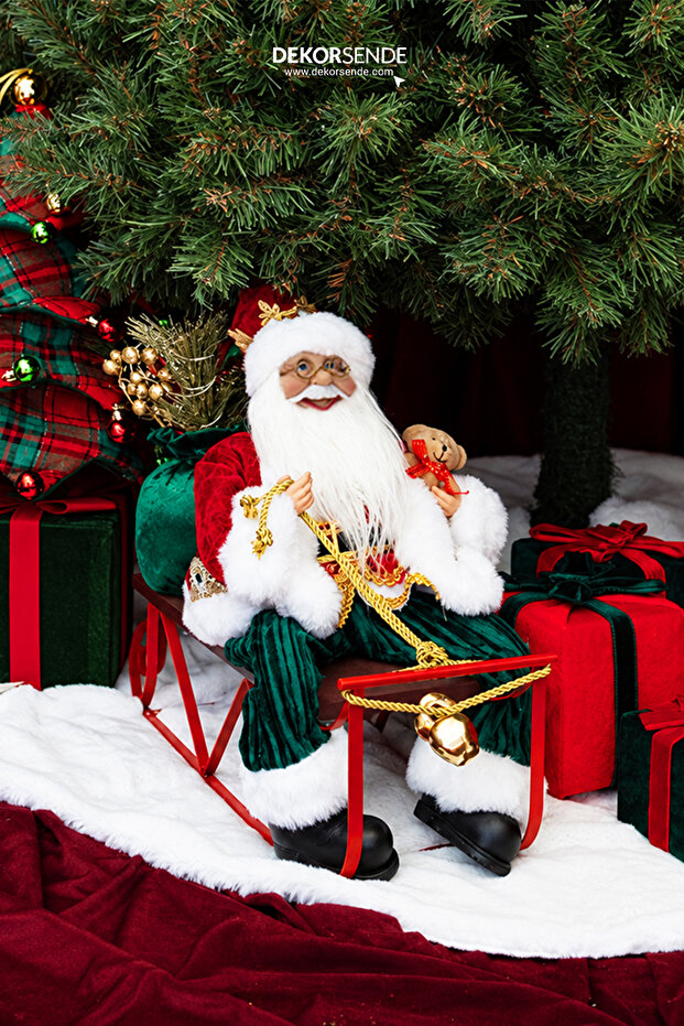 New Year's Sleigh Luxury Santa Claus 60X40 cm