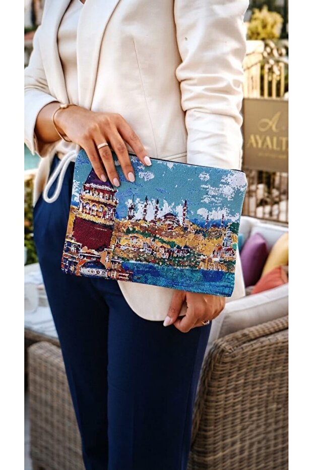 Ethnic Patterned Cloth Wallet / Handbag – Zippered Organizer