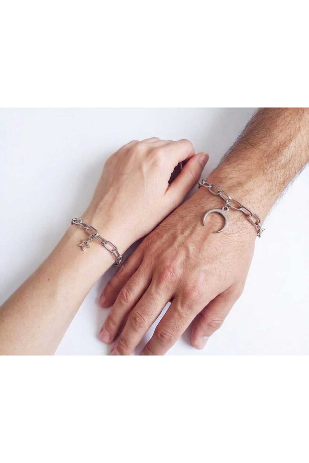 Crescent Star Couple Bracelet