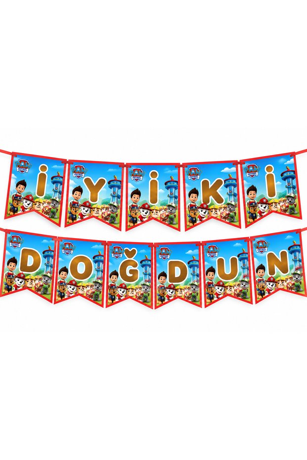 Paw Petrol Happy Birthday Banner Birthday Party Sign