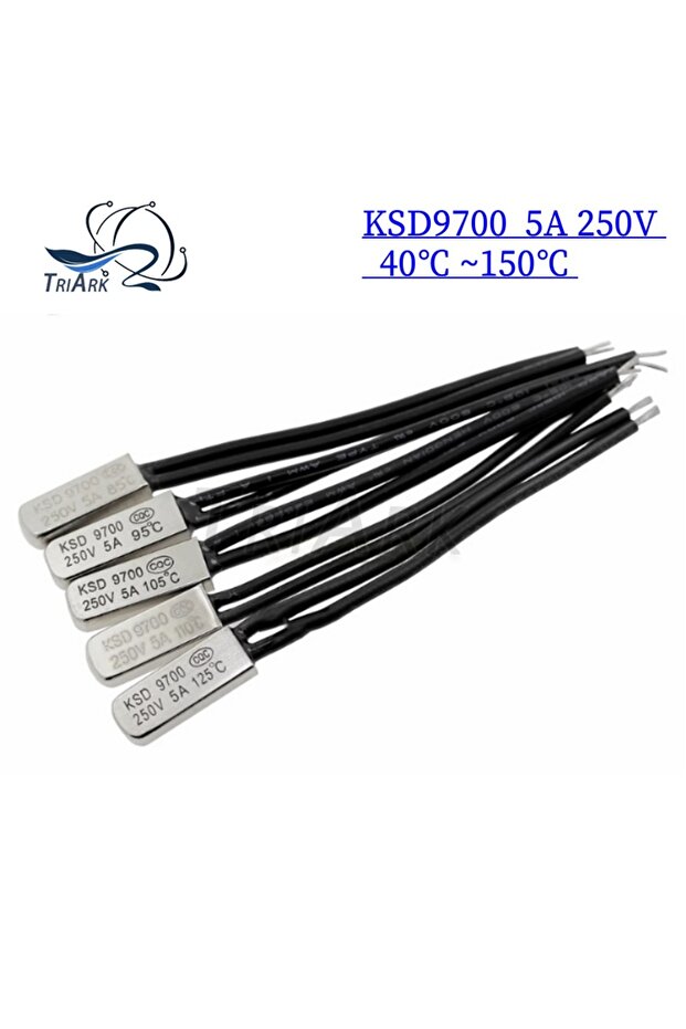Normally open-5A 45C 5PCS KSD9700 5A250V 40-150℃ Degree Celsius Normally Closed Open Bimetal Disc Te