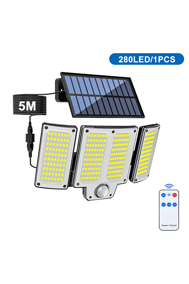 280LED 1PC 254/243LED Outdoor Solar Lights Garden Solar Powered Security Light Flood Light Motion Se