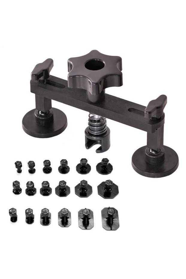 Black Sheet Metal Paintless Dent Puller Kit Bridge Puller Kit Dent Repair Tool For Automobile, Refri