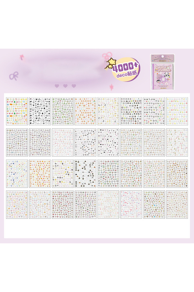 B0017-4 32 sheets/mini decoration scrapbook, dream dopamine pattern stickers, diary, notebook and na
