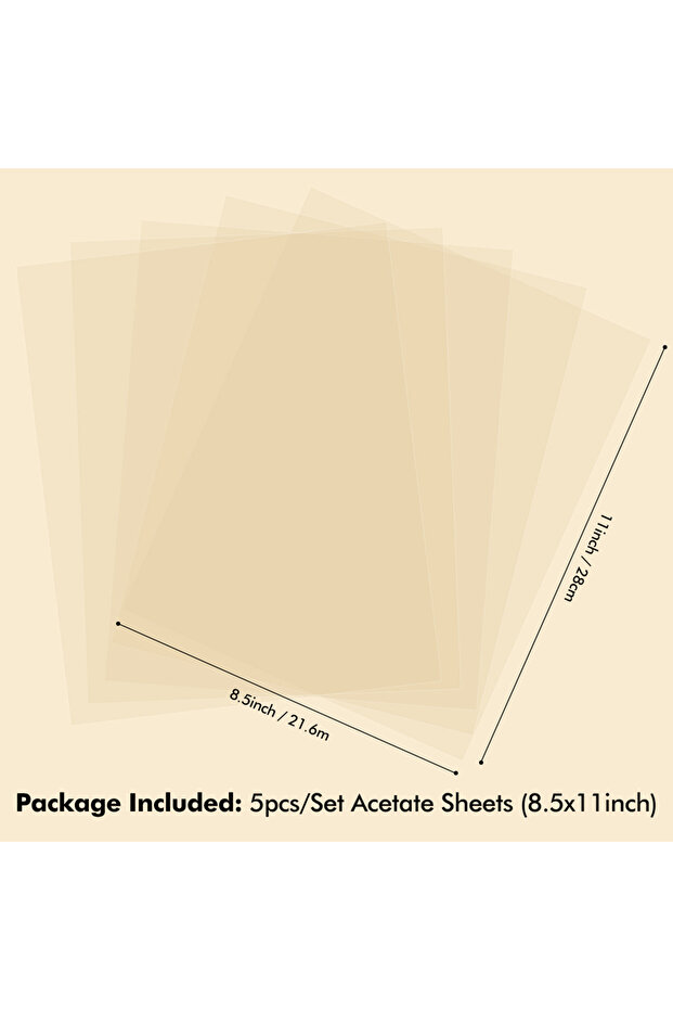 1 set 8.5X11Inch Heat Resistant Clear Acetate Sheets for Shaker Cards Making Transparent Shaker Ste
