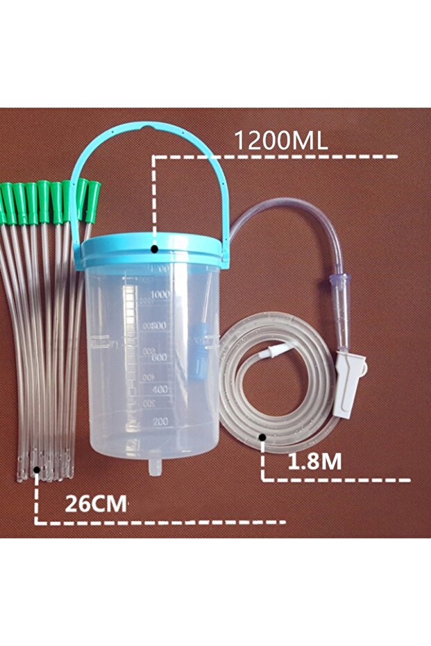 WHITE 1200ml Bidet Household Enema Bowel Barrel Enema Bag Device Gesen Coffee Intestine Bowel Hydrot