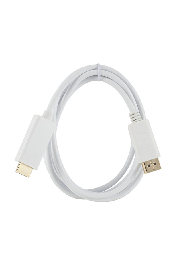 1.8m DP to HDMI White Dp To HDMI-compatible Cable 1.8m 1080 HD Adapter Cable Computer Monitor Cable