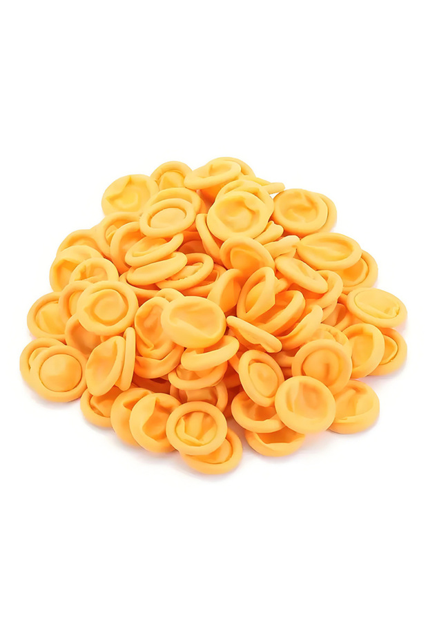 Yellow-100PCS 100PCS Multi-color Disposable Finger Cots Anti Slip Latex Powder Free Rolled Edge Fing