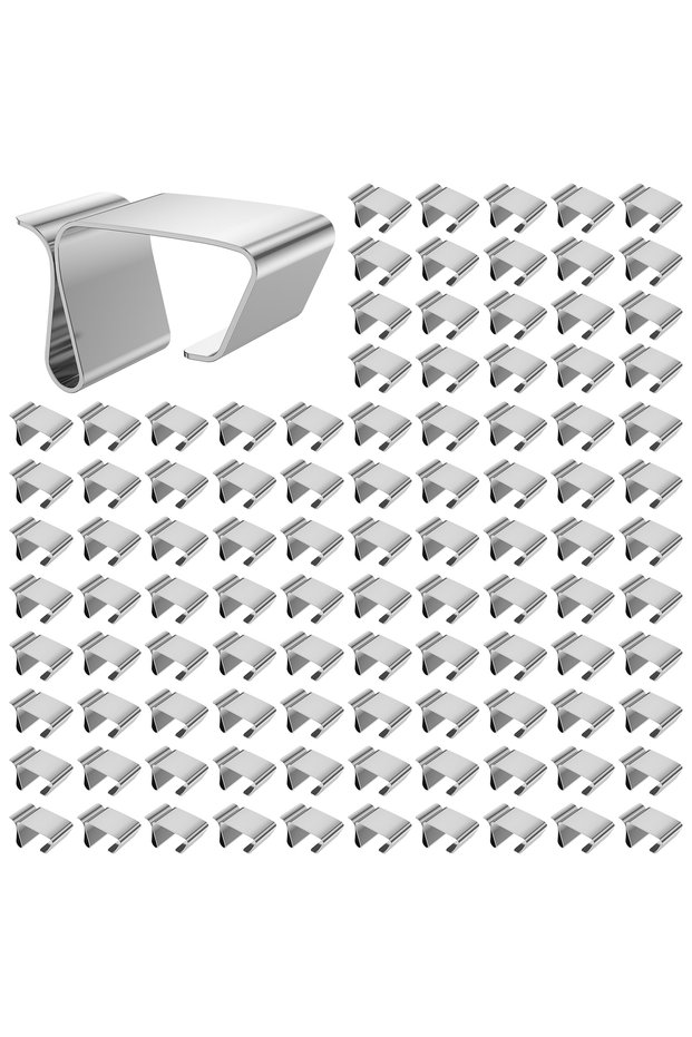 100PCS 50/100Pcs Holiday Lights Roof Hooks Gutter Clips Christmas Lights Gutter Stainless Steel Hook