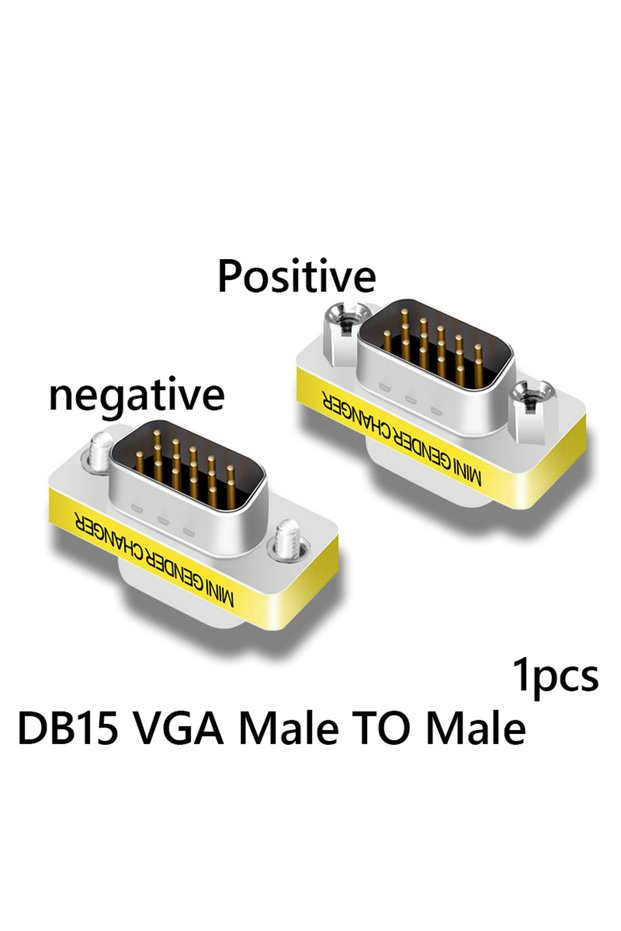 M M -1PCS DB15 Adapter 90/270 Degree VGA Male to Female 15 Pin 3 Rows Monitor Projector Computer Con