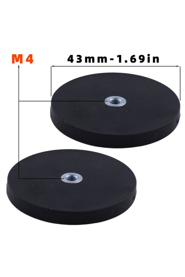 43MM-2X 2PCS 43mm/66mm/88mm M4/M6/M8 Internal Thread Magnetic Base Mount Bracket Clamp LED Work Ligh
