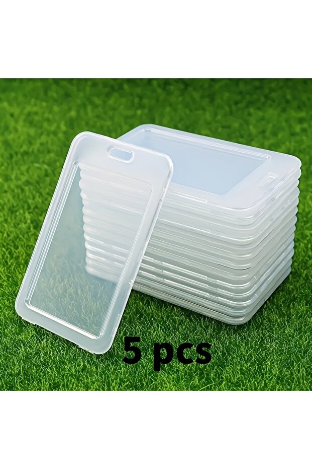 5 pcs cards Waterproof Clear ID Badge Case Keep Your Bank Credit Cards & IDs Safe & Secure!