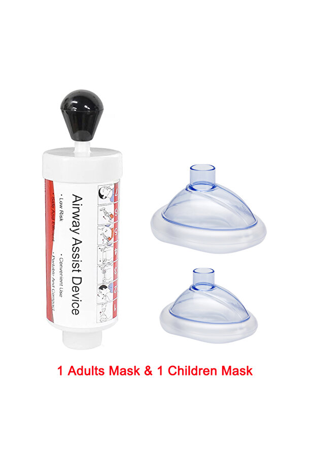 2 Masks Set Upgrade Portable Anti Choking Device Choking Emergency Life Saving Suction Vac Anti Chok