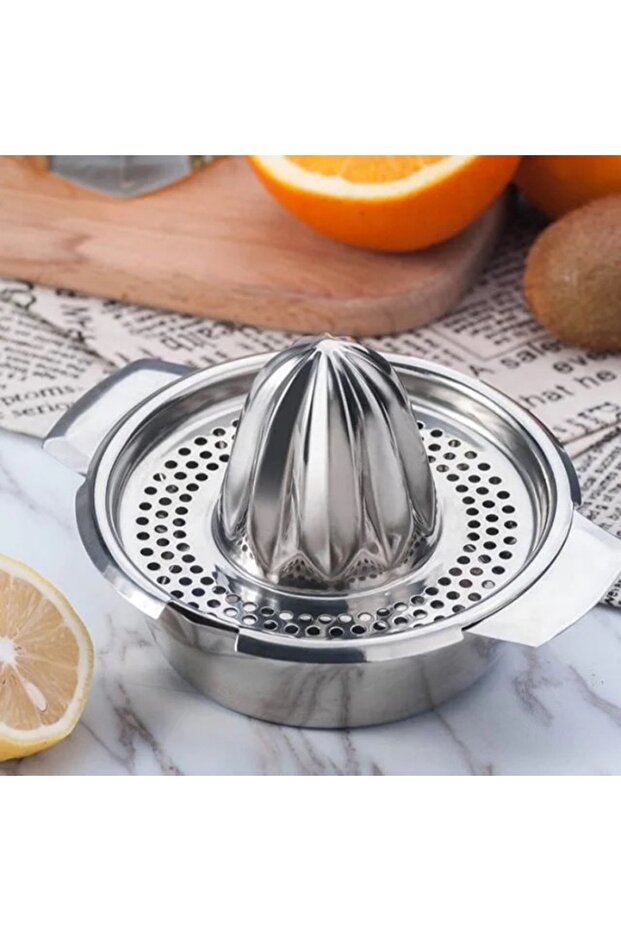 Juice bowl Manual Stainless Steel Lemon Orange Squeezer Citrus Juicer Hand Press with Bowl And Strai