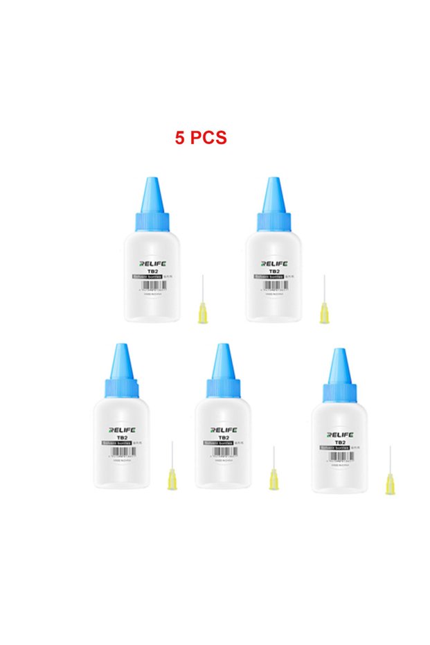 TB2 Set 5pcs TB2 RL-054 Extruded Solvent Bottle with Needle 50ML Plastic Alcohol Empty Bottle Cle