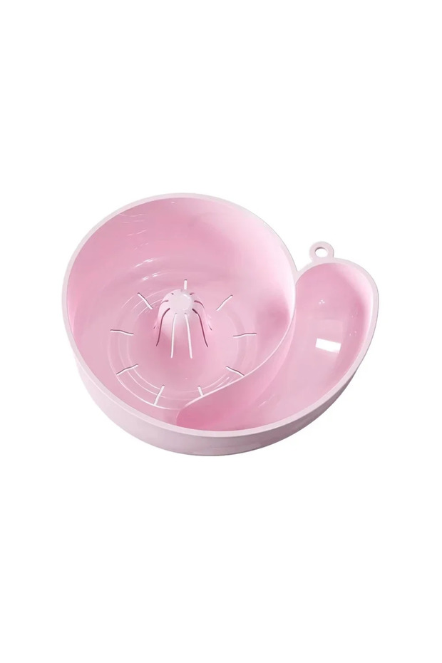 Pink New Snail Shape Fruit Drainer Basket Creative Automatic Rotation Clean Basin Vegetable Washing