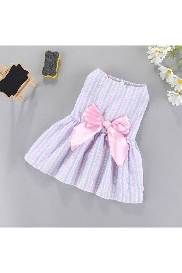 S PURPLE 1pc Pet Supplies Small Dog Flower Princess Dress Kitty Teddy New Pet Clothes Cute Dog Skirt