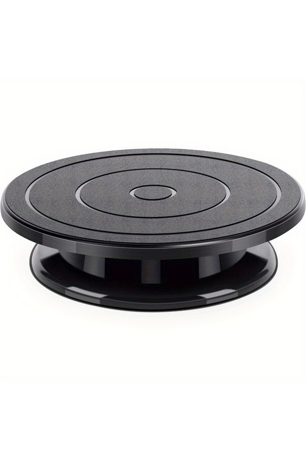 1pc 1pc Versatile Black Rotating Turntable for Art,DIY Projects-Lightweight Stand with Carving Wheel