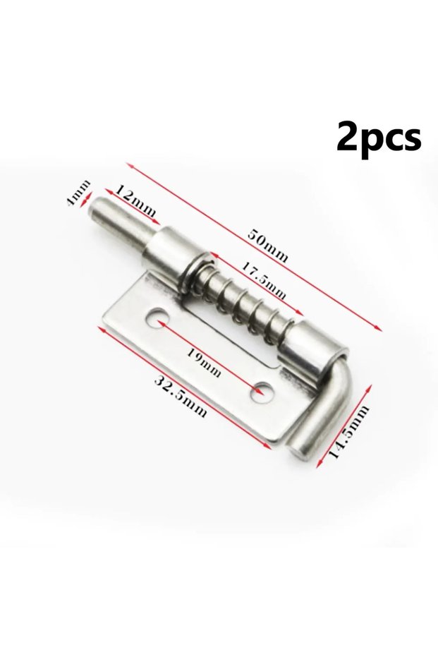 S Right 2PCS Spring Loaded Latch Pin 304 Stainless Steel Silver Window Cabinet Hinges Security Door