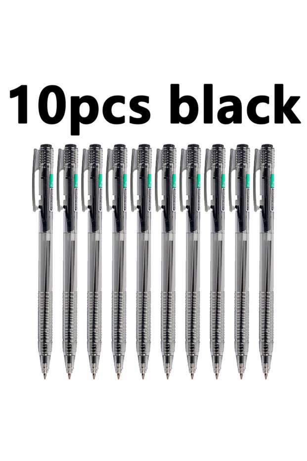 Black 10Pens 10/50Pcs Ballpoint Pens 0.7mm Fine Point Writing Pens in Black Red Blue for Students Of