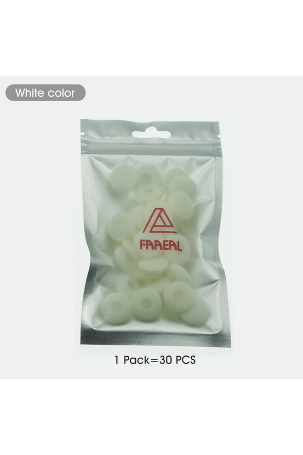 White-1Pack(30pcs) FAAEAL 15Pairs Replacement Earpads Earphone Eartips Soft Foam Earbuds Cushions Ea