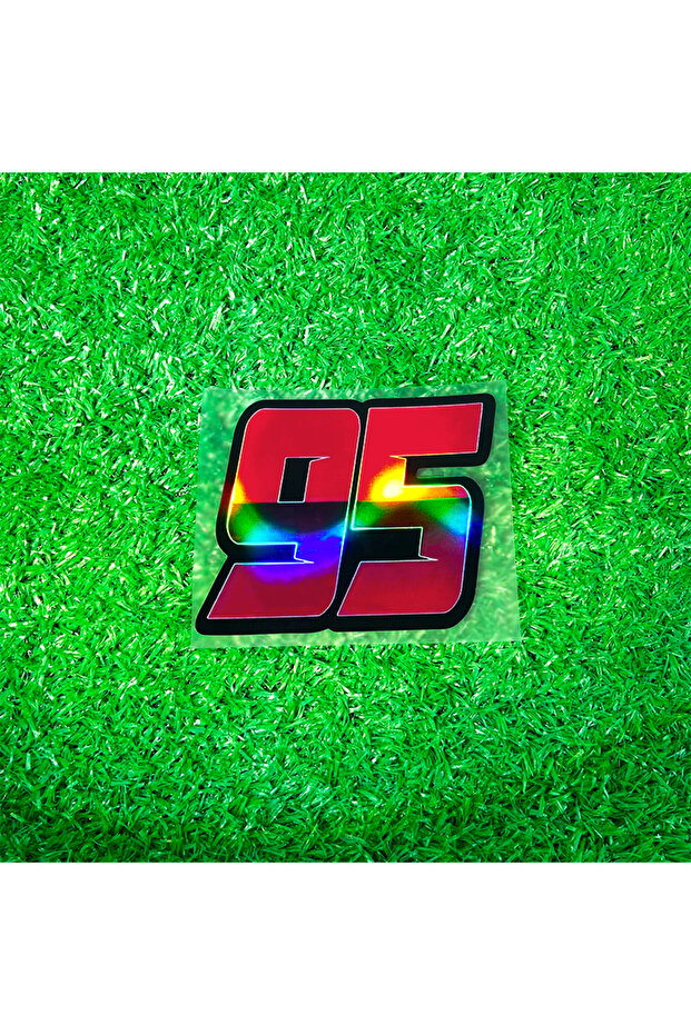 15x12CM 95-Laser 1PC Racing Number 95 Car Stickers for Auto Window Rear Windshield Trunk Waterproof