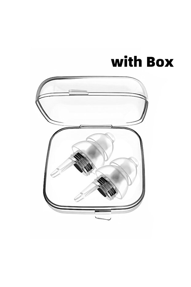 1Pair Black-05 HUAK High Fidelity Concert Ear Plugs with Box, Reusable Earplugs, 24dB Noise Reductio