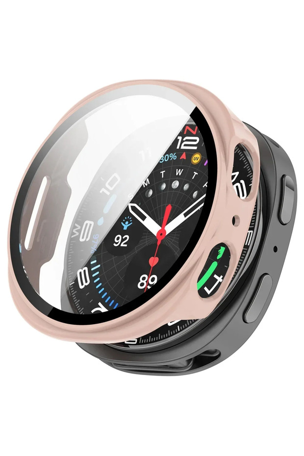Galaxy watch 8 40mm Pink sand 07 Cases for Watch 8 44mm 40mm PC cover bumper screen protector Temp