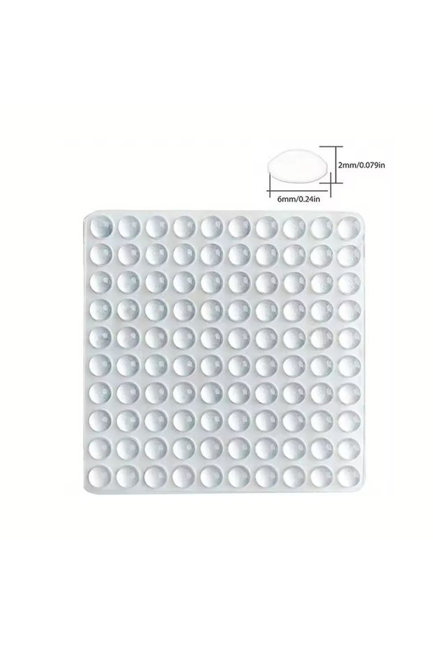100pcs 6x2mm 100Pcs Soft Silicone Rubber Anti Slip Bumpers Feet Pads Damper Buffer Cabinet Bumpers S