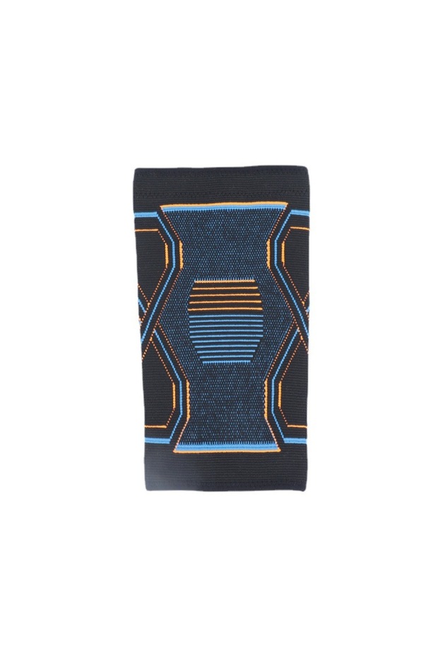 M navy blue 1pcs Breathable Knitted Climbing Sports Knee Pads for Men And Women Silicone Double Ripp