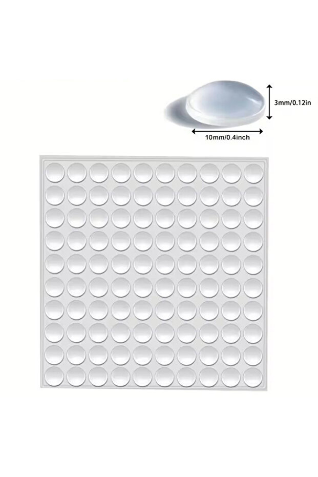 100pcs 10x3mm 100Pcs Soft Silicone Rubber Anti Slip Bumpers Feet Pads Damper Buffer Cabinet Bumpers