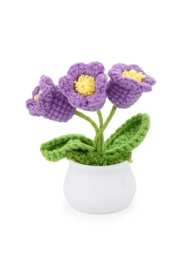 Style 9 Handmade Crochet Sunflower Bouquet Car Interior Decor Knitting Potted Flower Creative Craft