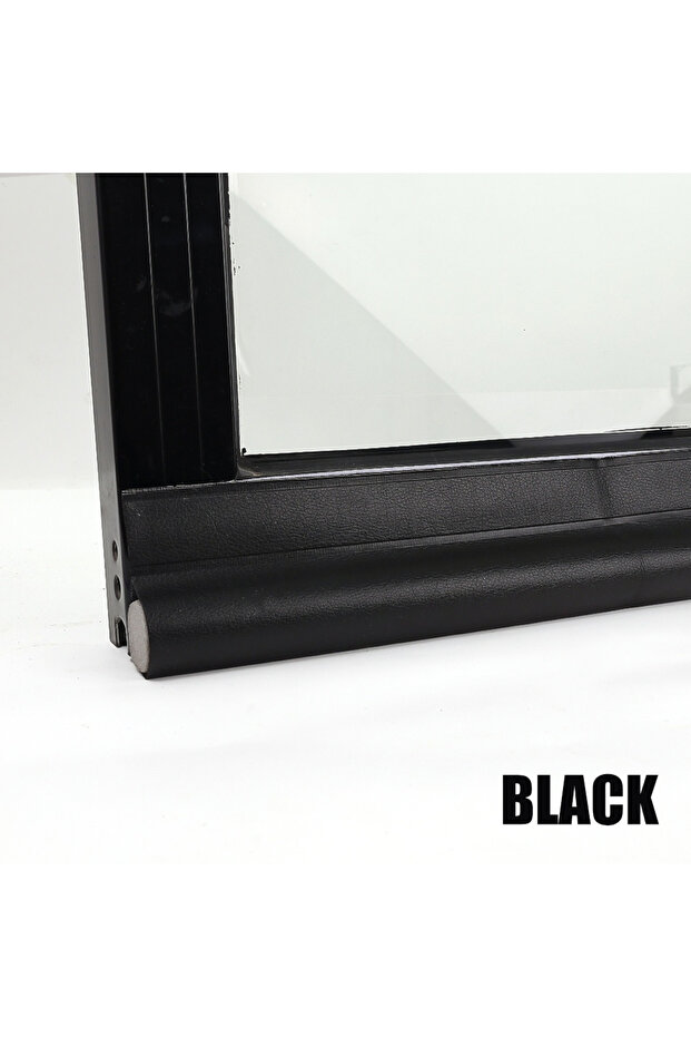 black Adjustable Door Bottom Seal Strip Weatherstrip Under Door Draft Stopper Anti-Cold One Side Gap