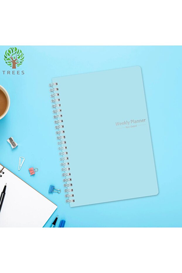 05 Spiral Undated A5 Weekly Notebook Planner Agenda, Ntationery Office School Supplies, Record Daily