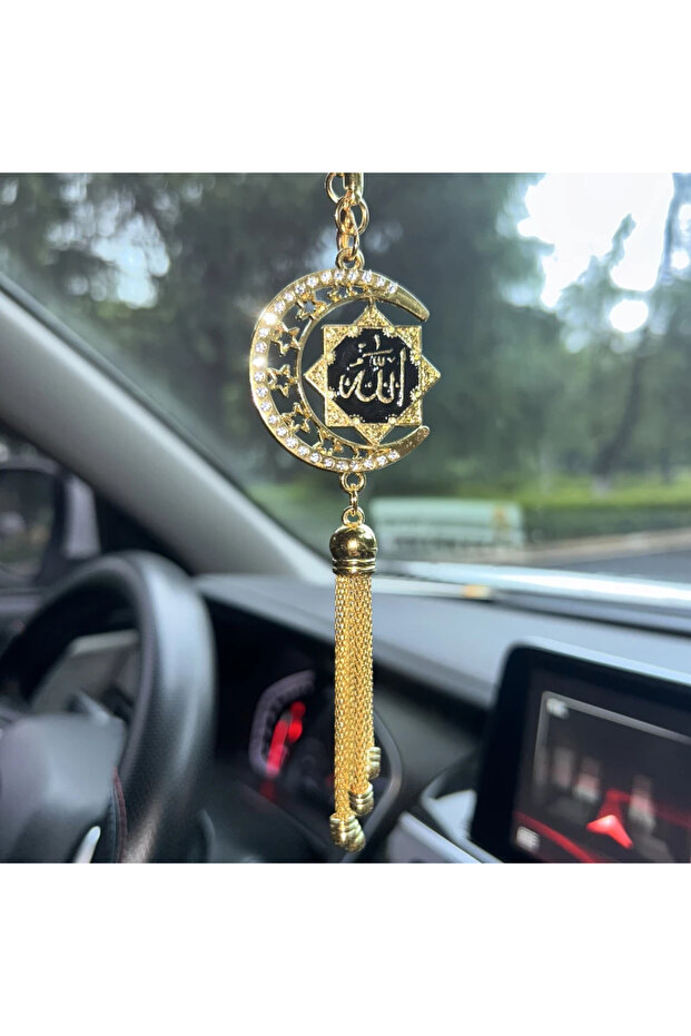black Islamic Car Hanging Ornament - Vehicle Interior, Elegant Accessory, Halloween and Christmas Gi