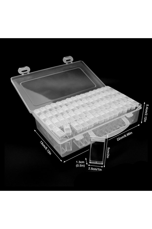 64 slots Seed Storage Box 64 Slots Seed Organizer with Lid Grid Box Planting Plant Seed Container w