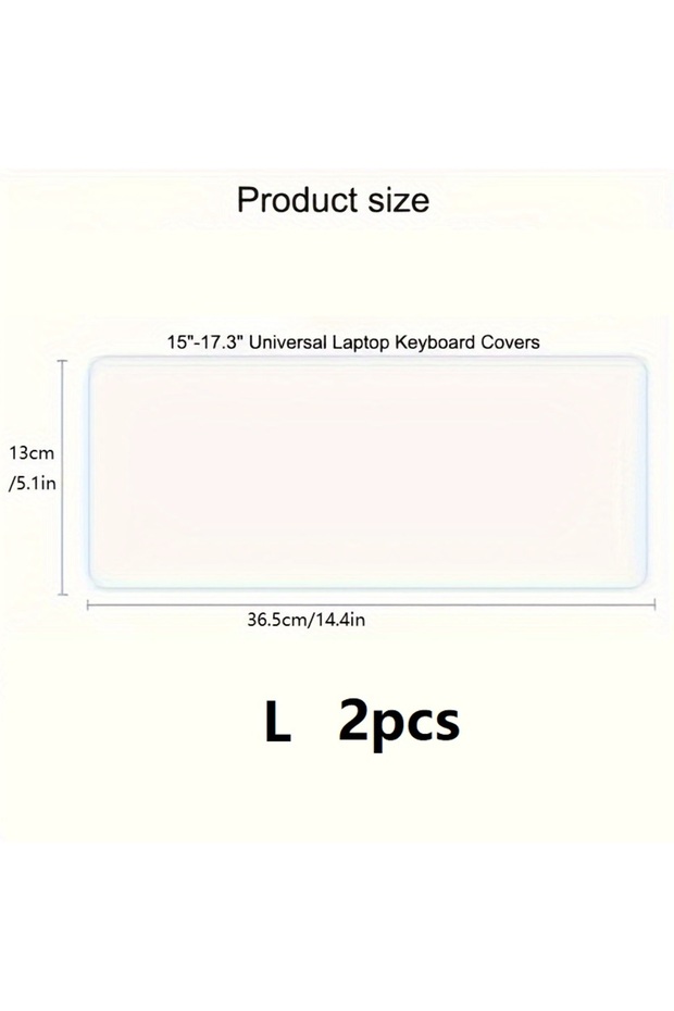 transparent L 2pcs Silicone Pads for Laptop Keyboards, Protective Film, Universal Dust Cover for L