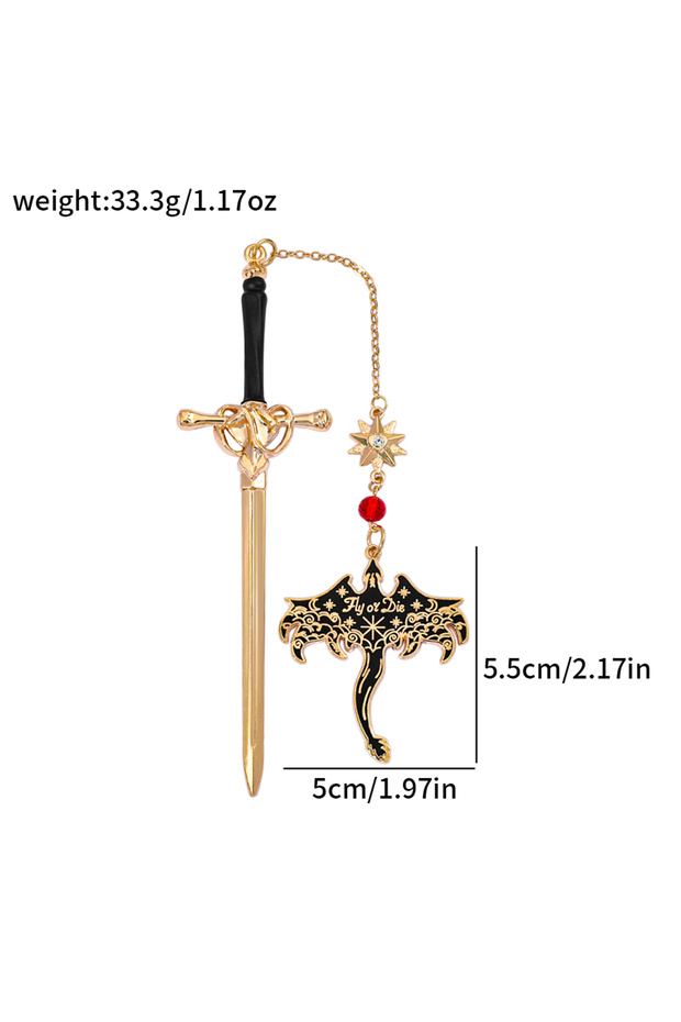 dragon bookmark Fantasy Metal Dragon Sword Bookmarks Reading Accessories for Dragon Fans Fantasy Gif