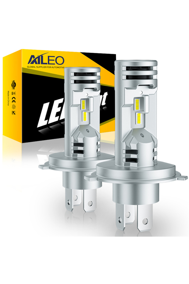 H4/9003/HB2 Hi/Lo 6500K White AILEO 2x H4 Led Lights High Quality 30000Lm 250W High Low Beam For Car