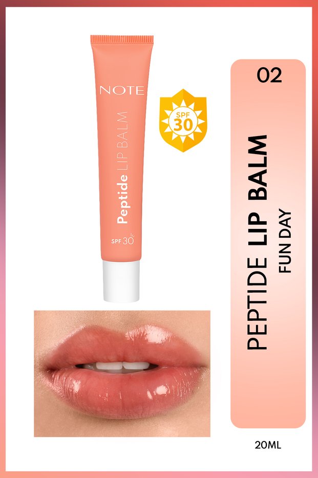 Peptide Lip Balm Spf 30 Moisturizing and Brightening Tinted Lip Balm - 02 Fun Day - Orange