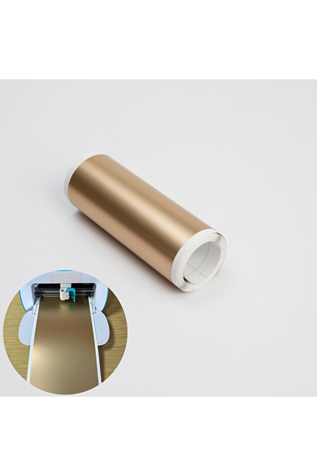 5.5x60in Metallic Golden 1 Roll Matte Metallic Smart Adhesive Vinyl For Cricut Joy,Metallic Matless
