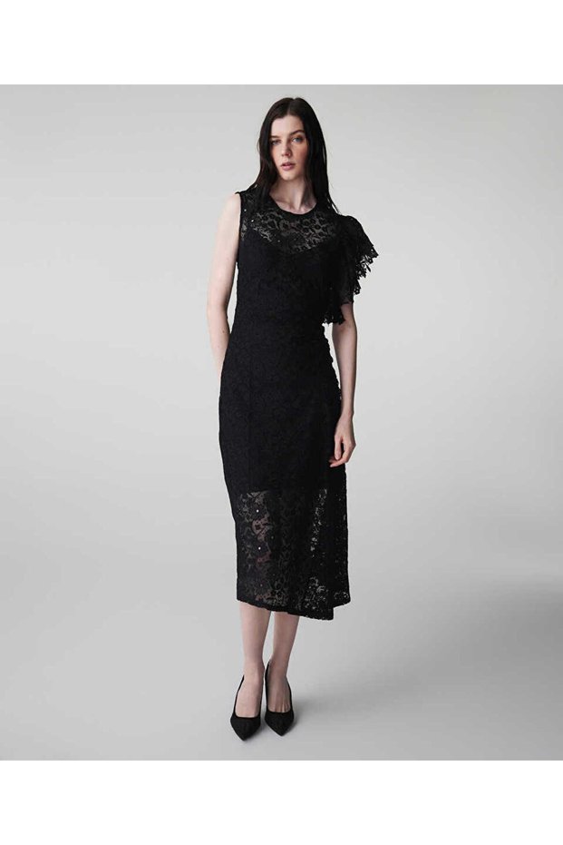 Asymmetrical Guipure Dress