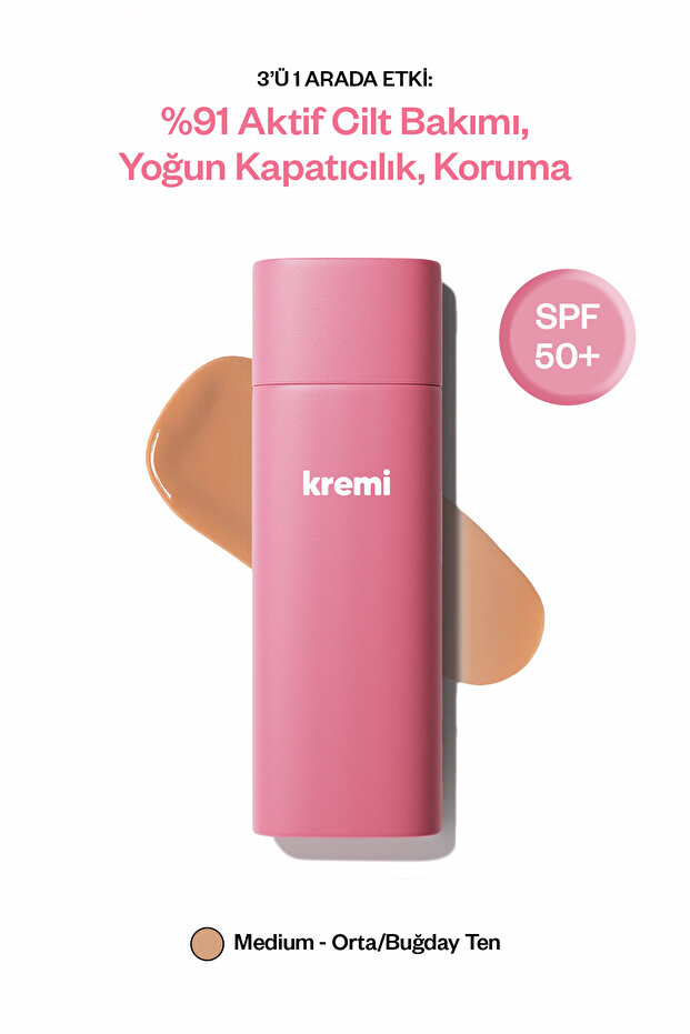 Bb Cream Spf50 High Coverage, Tone Equalizer, Peptide, Ceramide, Niacinamide Vitamin E C- Medium (Wheat)50Ml