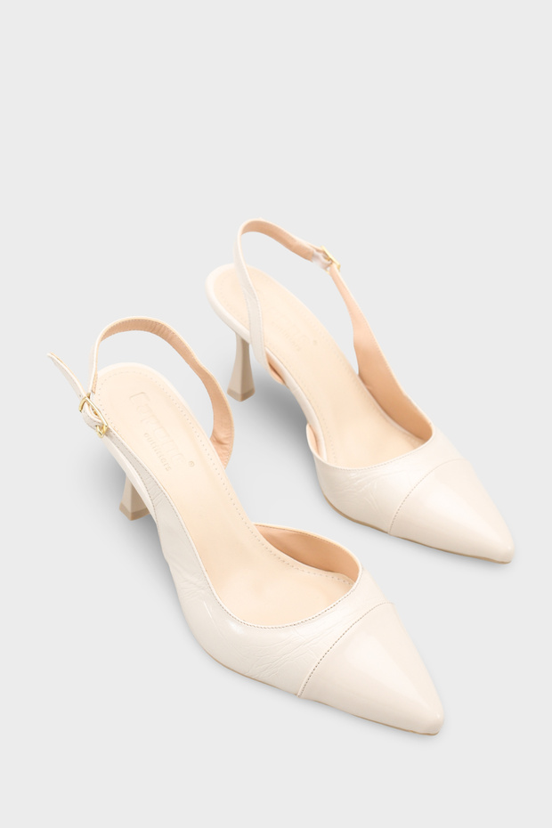 Salli Pointed Toe Open Back Mid-Heeled Women's Shoes